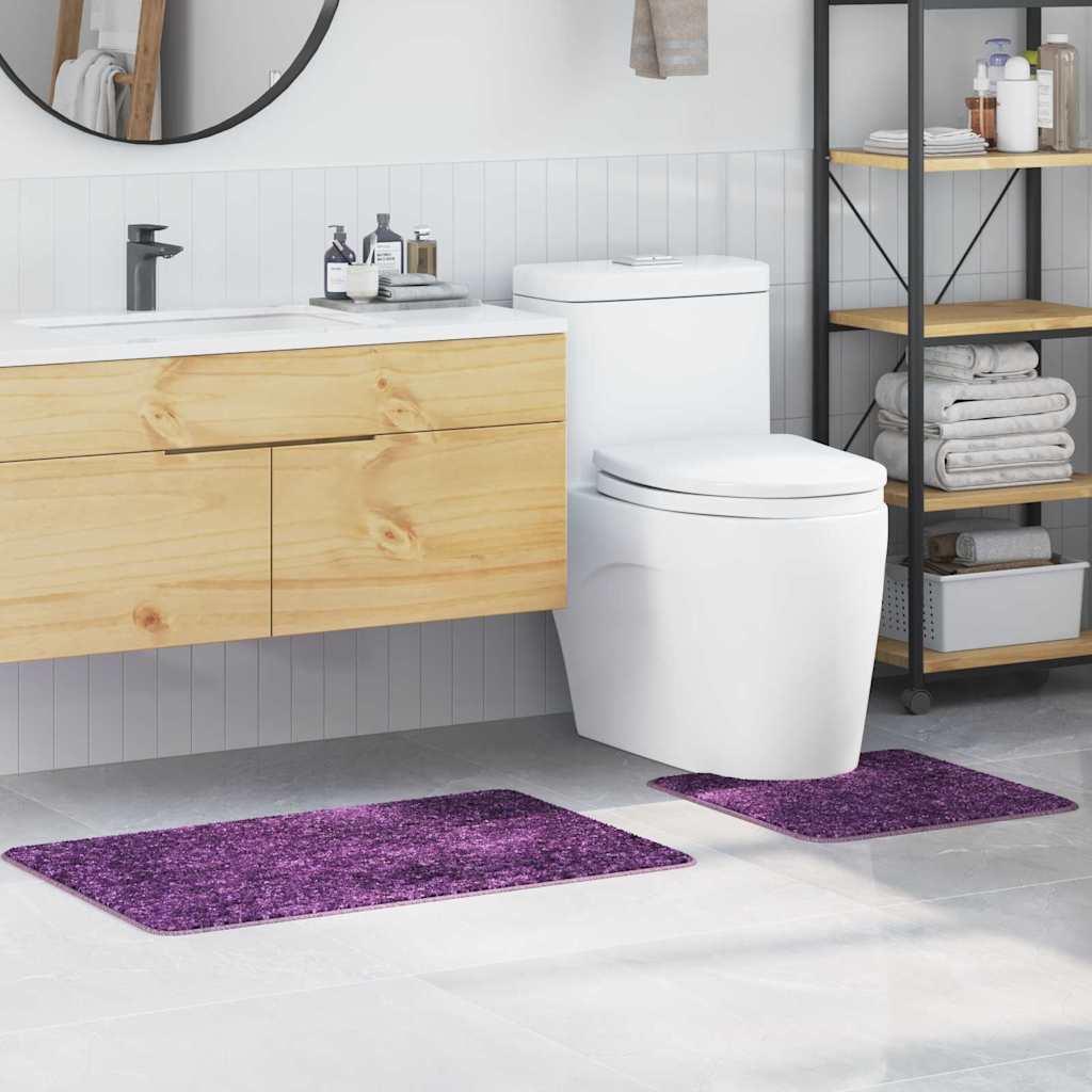 vidaXL Covoraș de baie 2 pcs Violet 50 x 50 cm Polipropilenă
