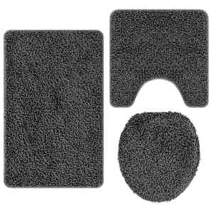 vidaXL Libisemiskindel vannimatti komplekt 3 tk Tumehall 50 x 80 cm PP