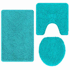 vidaXL Libisemiskindel vannimatti komplekt 3 tk T&uuml;rkiis 50 x 80 cm PP