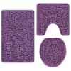 vidaXL Libisemiskindel vannimatti komplekt 3 tk Lilla 50 x 80 cm PP
