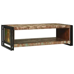 vidaXL Kohvilaud Mitmev&auml;rviline 120 x 50 x 38 cm Tugev taastatud puit