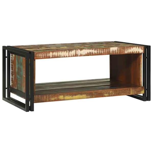 vidaXL Kohvilaud Mitmev&auml;rviline 90 x 50 x 38 cm Tugev taastatud puit