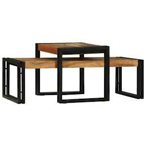 vidaXL Kohvilaud 2 tk Pruun 48 x 40 x 40 cm Tugev akatsiapuu