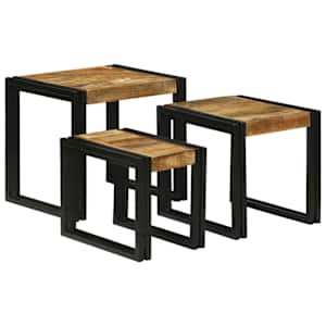 vidaXL Pesun&otilde;udepakk 3 tk Pruun ja must 50 x 40 x 45 cm