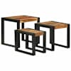 vidaXL Pesun&otilde;udepakk 3 tk Pruun ja must 50 x 40 x 45 cm