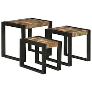 vidaXL Pesun&otilde;udepakk 3 tk Pruun ja must 50 x 40 x 45 cm