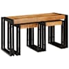 vidaXL Pesun&otilde;udepakk 3 tk Pruun ja must 82 x 40 x 45 cm