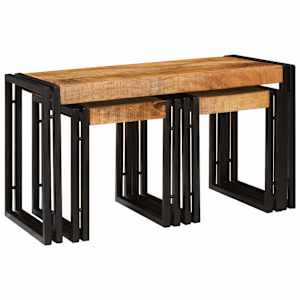 vidaXL Pesun&otilde;udepakk 3 tk Pruun ja must 82 x 40 x 45 cm