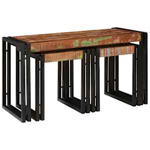 vidaXL Pesun&otilde;udepakk 3 tk Pruun ja must 82 x 40 x 45 cm