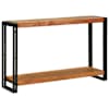 vidaXL Konsoollaud riiuliga Pruun 120 x 33 x 75 cm Tugev akatsiapuu