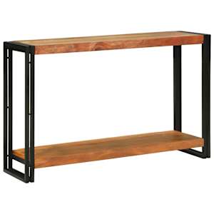 vidaXL Konsoollaud riiuliga Pruun 120 x 33 x 75 cm Tugev akatsiapuu