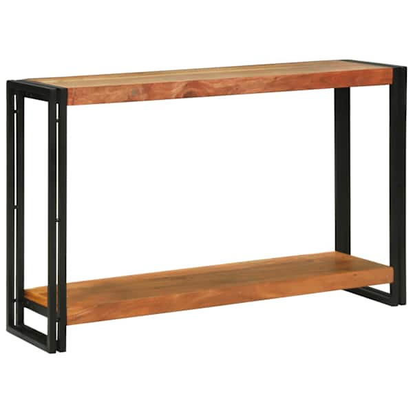 vidaXL Konsoollaud riiuliga Pruun 120 x 33 x 75 cm Tugev akatsiapuu