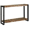 vidaXL Konsoollaud riiuliga 120 x 33 x 75 cm Tugev taastatud puit