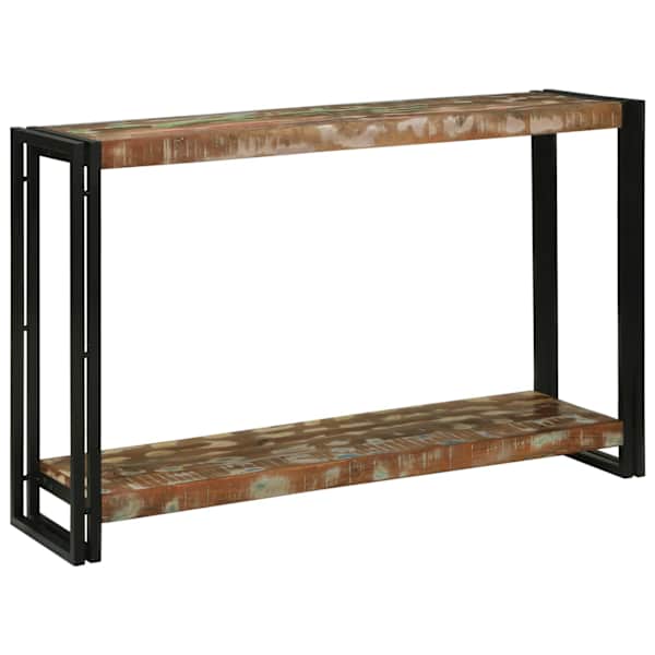 vidaXL Konsoollaud riiuliga 120 x 33 x 75 cm Tugev taastatud puit