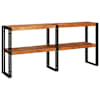vidaXL Konsoollaud riiuliga Pruun 160 x 33 x 75 cm Tugev akatsiapuu