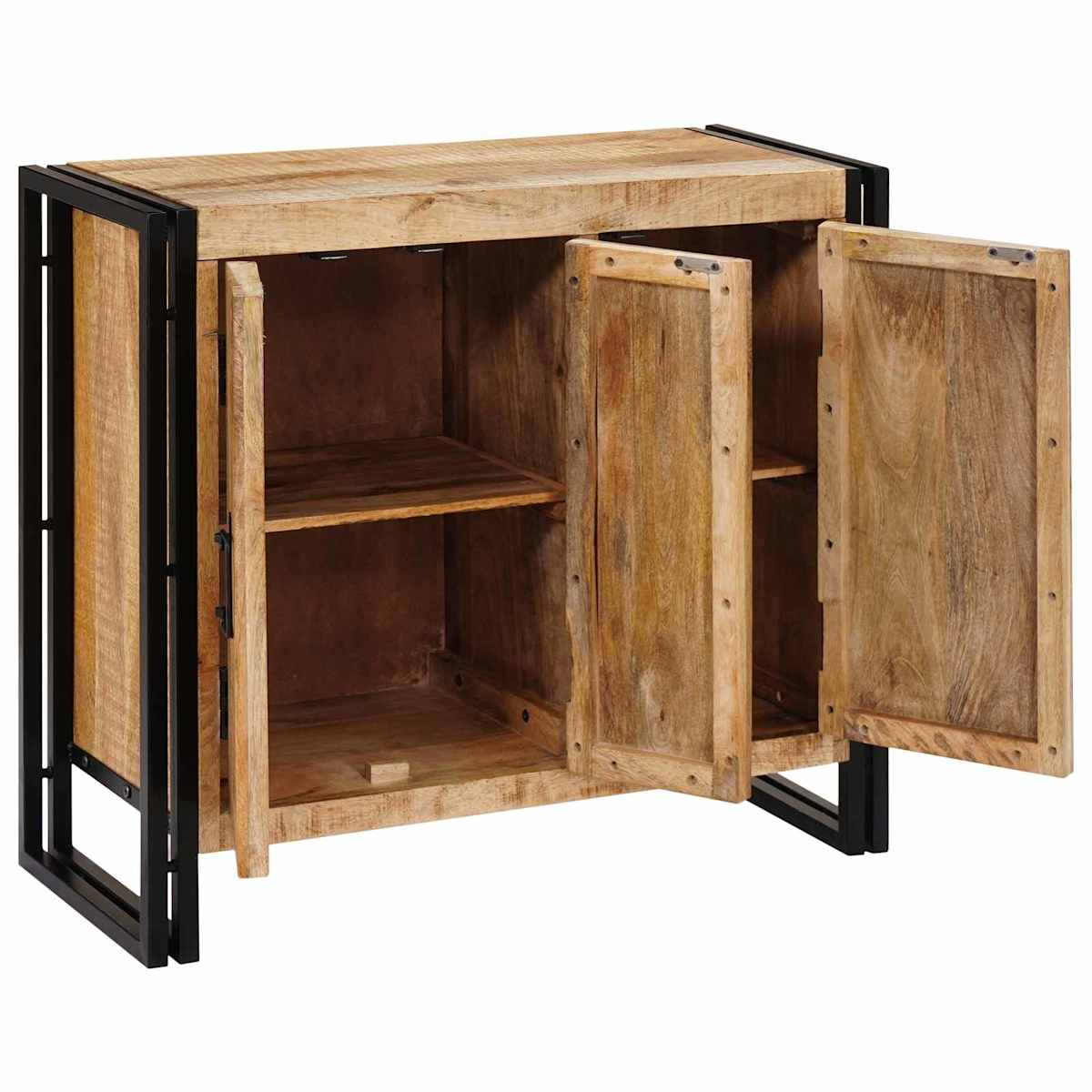 Sideboard Brun 80 x 33 x 70 cm Massivt mangotræ - Billede 3