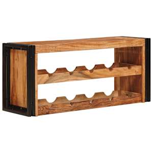 Stojan na víno Hnědá 100 x 45 x 33 cm Masivní akátové dřevo - obrázek 2