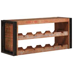 Stojan na víno 100 x 45 x 33 cm Masivní znovu použité dřevo - obrázek 1