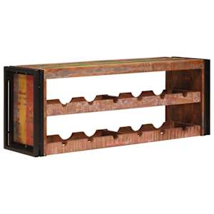Stojan na víno 100 x 45 x 33 cm Masivní znovu použité dřevo - obrázek 2