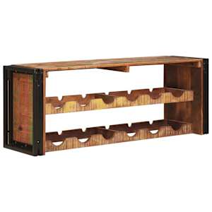 Stojan na víno 100 x 45 x 33 cm Masivní znovu použité dřevo - obrázek 6