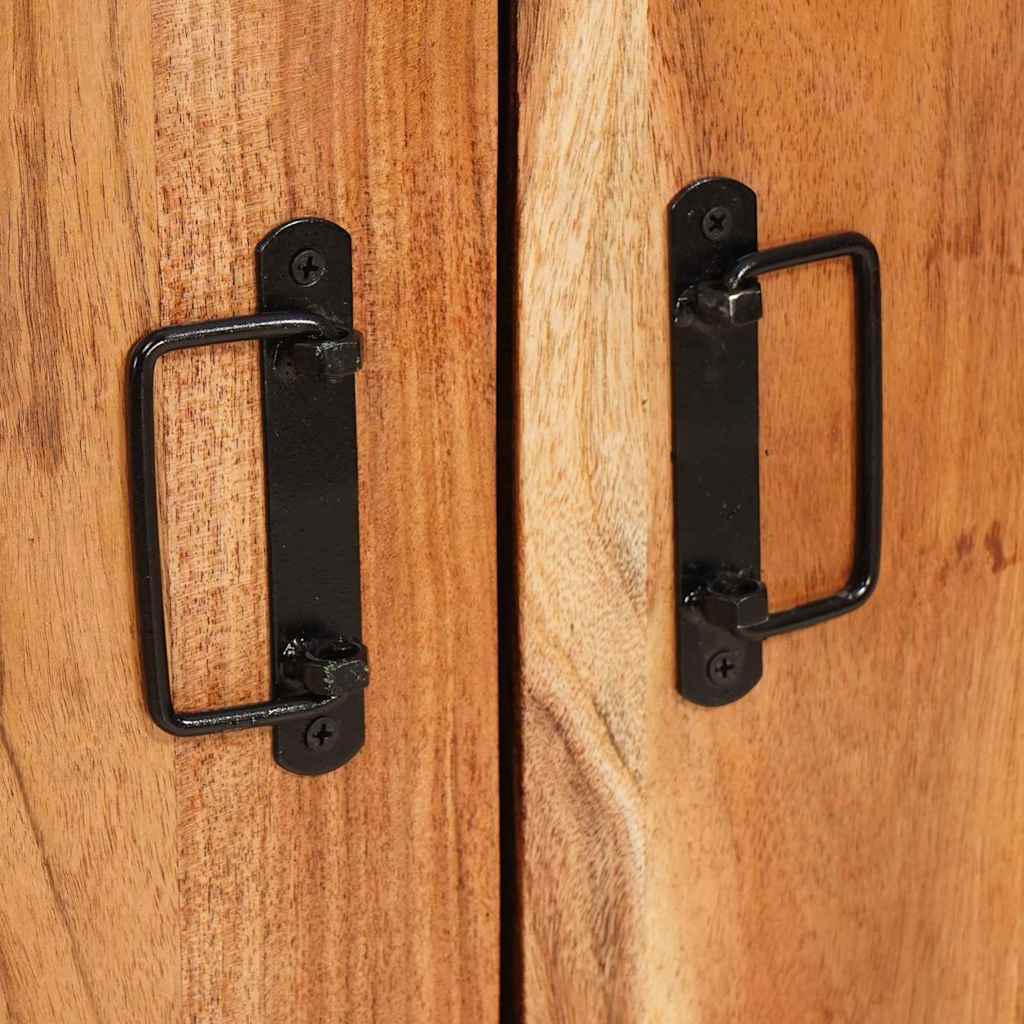 Kõrgkapp uste jaok Pruun Kindel akaatsiapuit ja metall - Image 8