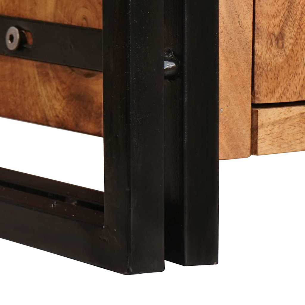 Kõrgkapp uste jaok Pruun Kindel akaatsiapuit ja metall - Image 10