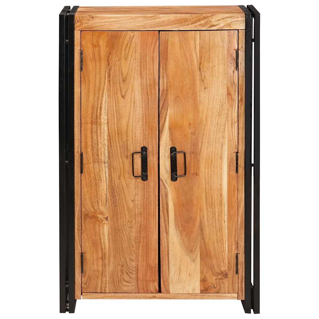 Kõrgkapp uste jaok Pruun Kindel akaatsiapuit ja metall - Image 5