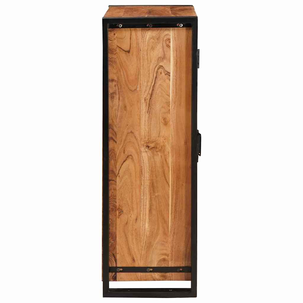 Kõrgkapp uste jaok Pruun Kindel akaatsiapuit ja metall - Image 6