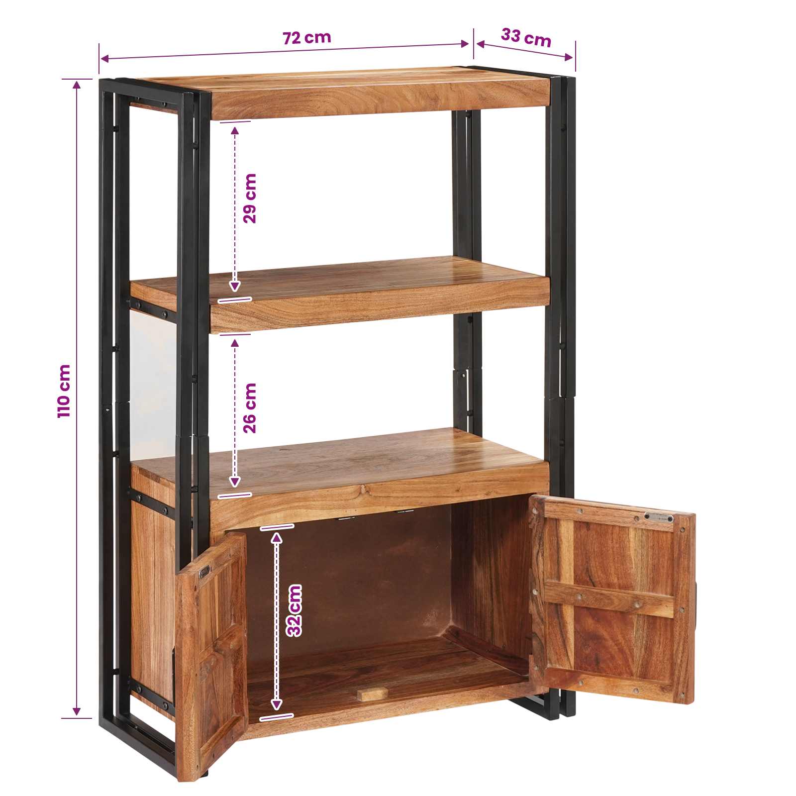 Bookshelf size guide