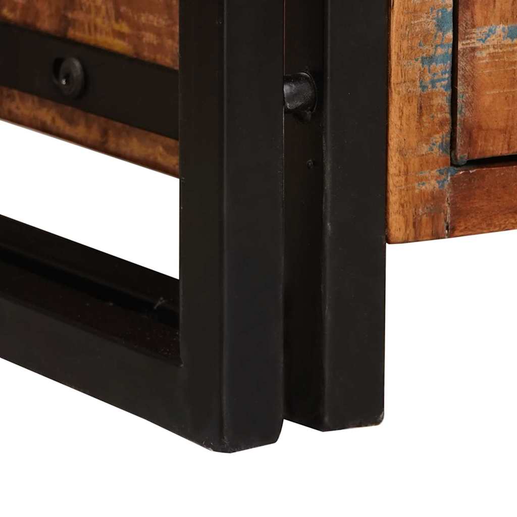 Boekenkast met Deuren Bruin Massief Gerecycled Hout en Metaal | luizaXL | Dé meubelwinkel voor elk interieur Boekenkast met Deuren Bruin Massief Gerecycled Hout en Metaal - Afbeelding 8