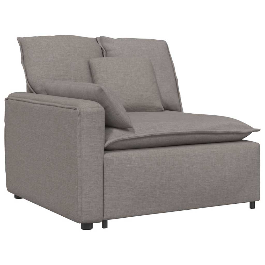Thumbnail - vidaXL Modulares Sofa mit Fußhocker und Kissen Taupe
