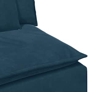 Modulární pohovka s podnožkou a polštáři modrá - obrázek 10