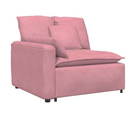 vidaXL Canapea modulară cu taburet și perne, roz