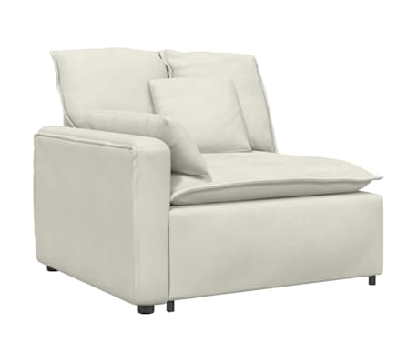 vidaXL Canapea modulară cu taburet și perne, crem