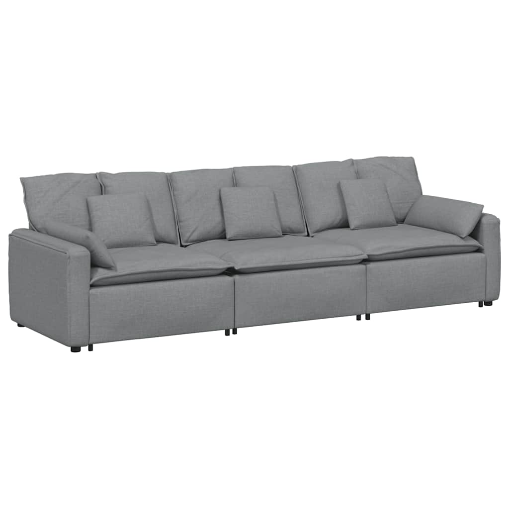 Thumbnail - vidaXL Modulares Sofa mit Kissen Hellgrau