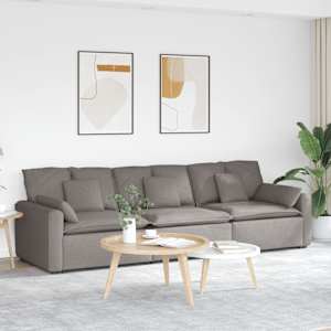 Modularni kavč z blazinami taupe