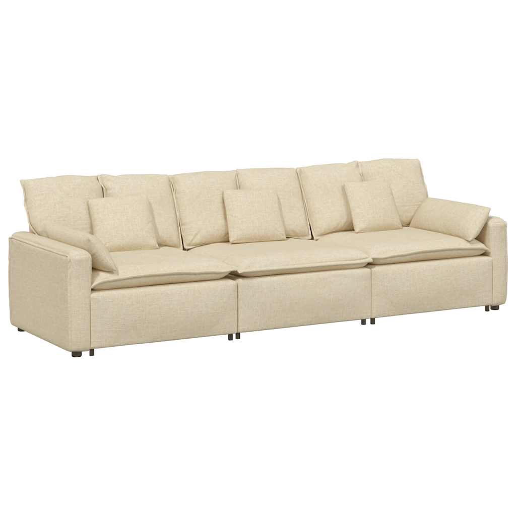 Thumbnail - vidaXL Modulares Sofa mit Kissen Cream