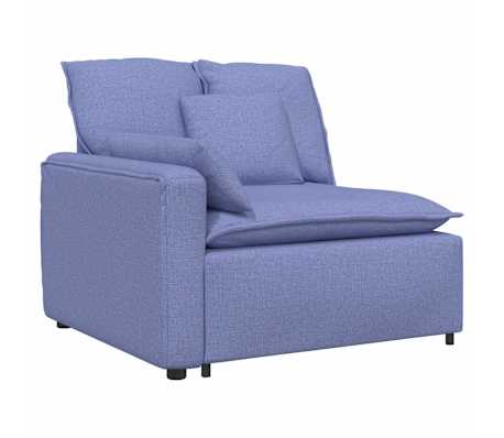 vidaXL Modulares Sofa mit Kissen Jeansblau