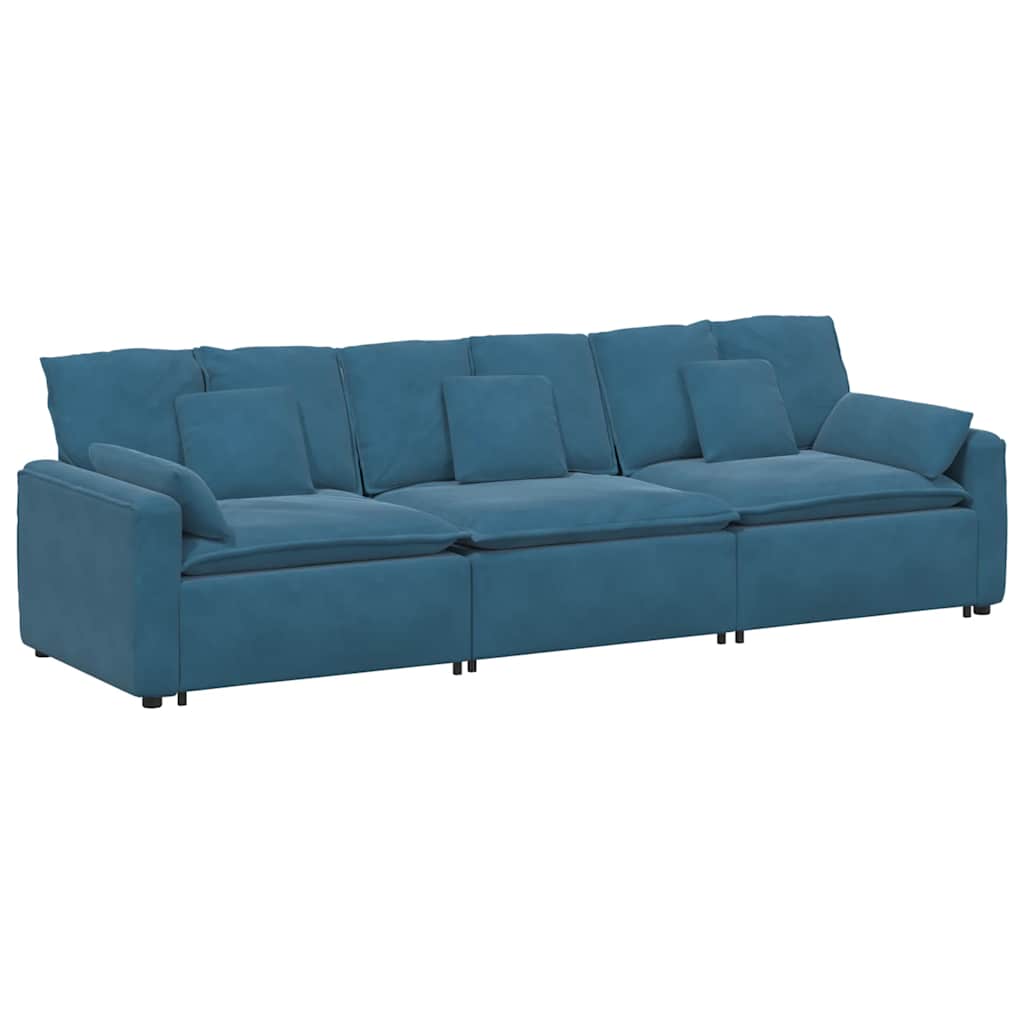 Thumbnail - vidaXL Modulares Sofa mit Kissen Blau