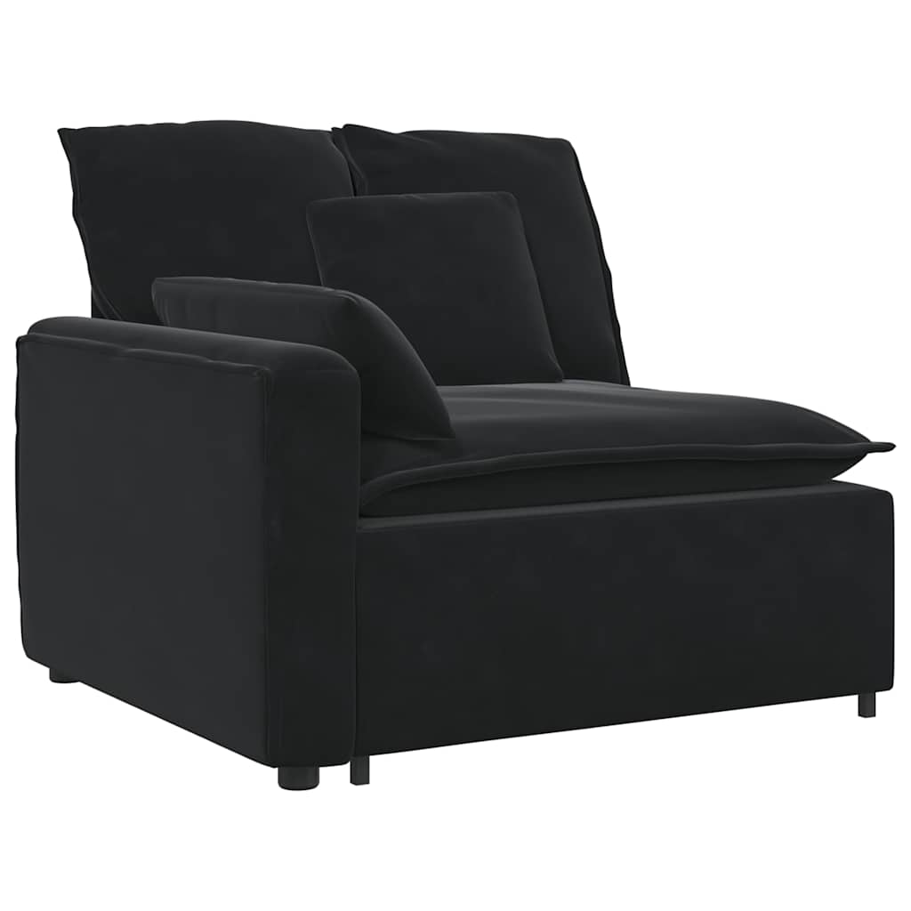 Thumbnail - vidaXL Modulares Sofa mit Kissen Schwarz