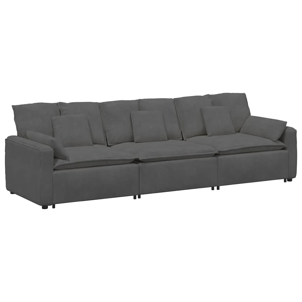 Thumbnail - vidaXL Modulares Sofa mit Kissen Dunkelgrau