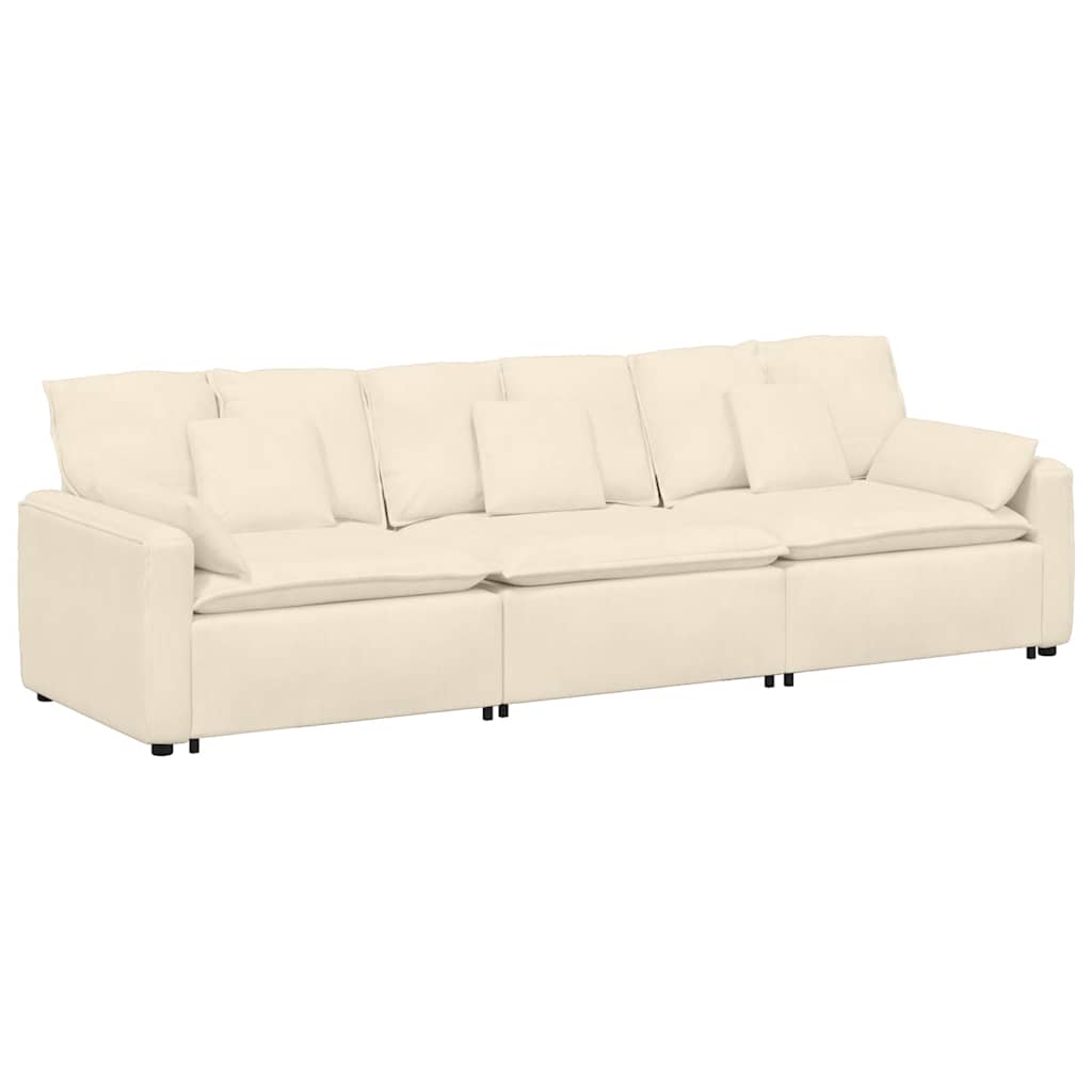 Thumbnail - vidaXL Modulares Sofa mit Kissen Cream