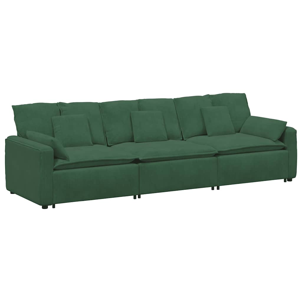 Thumbnail - vidaXL Modulares Sofa mit Kissen Dunkelgrün