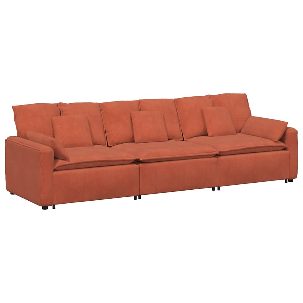 Thumbnail - vidaXL Modulares Sofa mit Kissen Rot Orange
