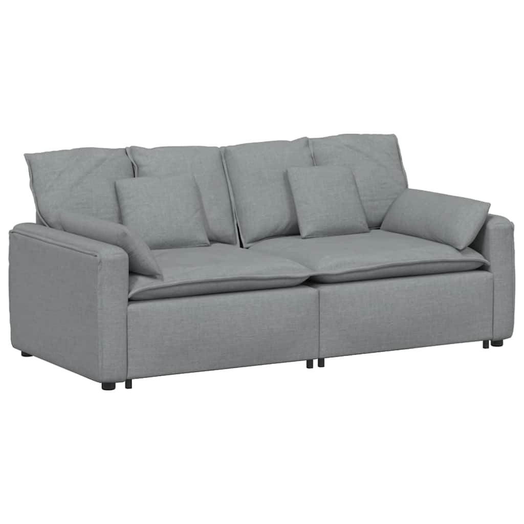 Thumbnail - vidaXL Modulares Sofa mit Kissen Hellgrau