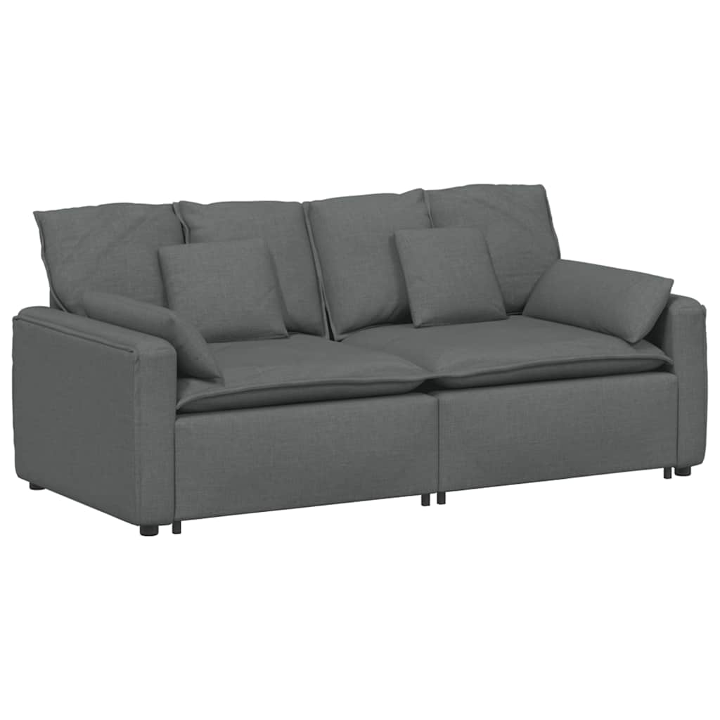 Thumbnail - vidaXL Modulares Sofa mit Kissen Dunkelgrau