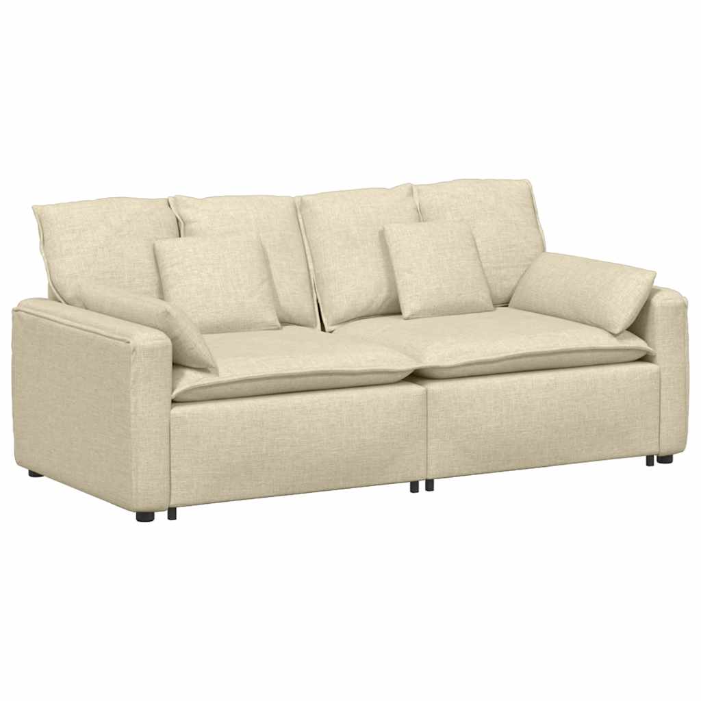 Thumbnail - vidaXL Modulares Sofa mit Kissen Cream
