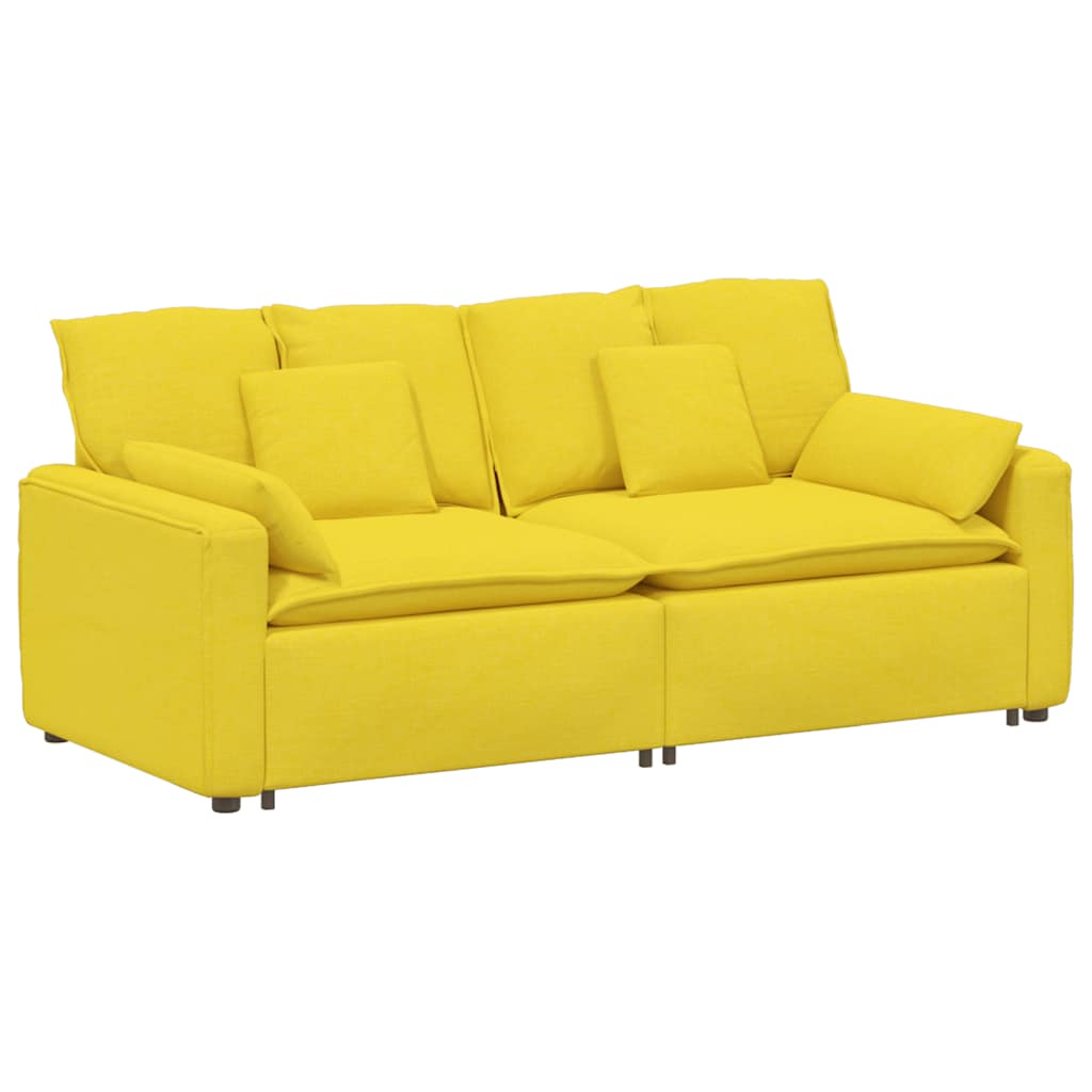 Thumbnail - vidaXL Modulares Sofa mit Kissen Hellgelb
