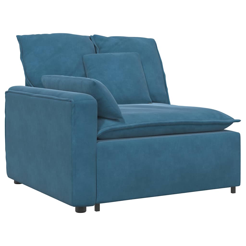 vidaXL Modulaire bank met kussens blauw afbeelding