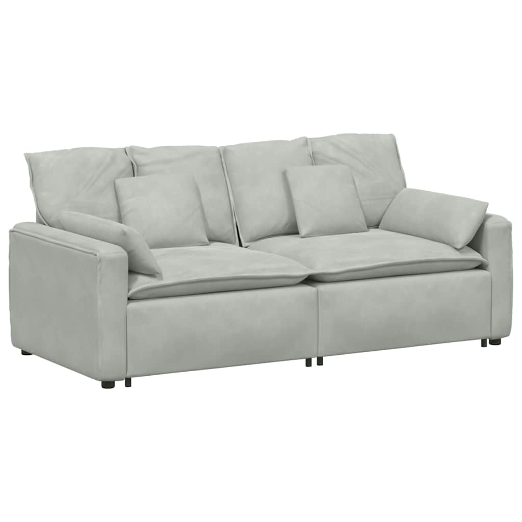Thumbnail - vidaXL Modulares Sofa mit Kissen Hellgrau